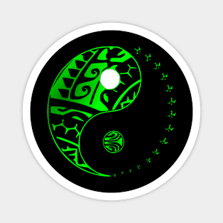 RAANUI - Yin Yang  (green) Magnet